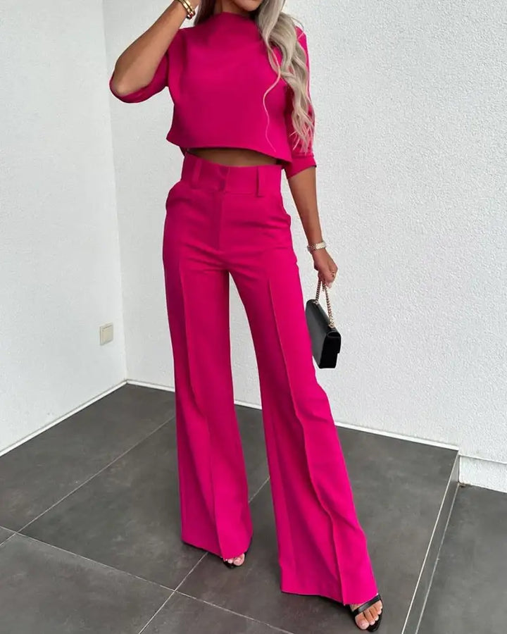 Modisches Oberteil mit High Waist Weitem Bein Design - Damenmode online kaufen | Isabell Boutique