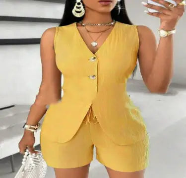 Modische und bequeme Damenbluse im europäischen und amerikanischen Stil mit Schnürdetail und kurzen Ärmeln - Damenmode online kaufen | Isabell Boutique
