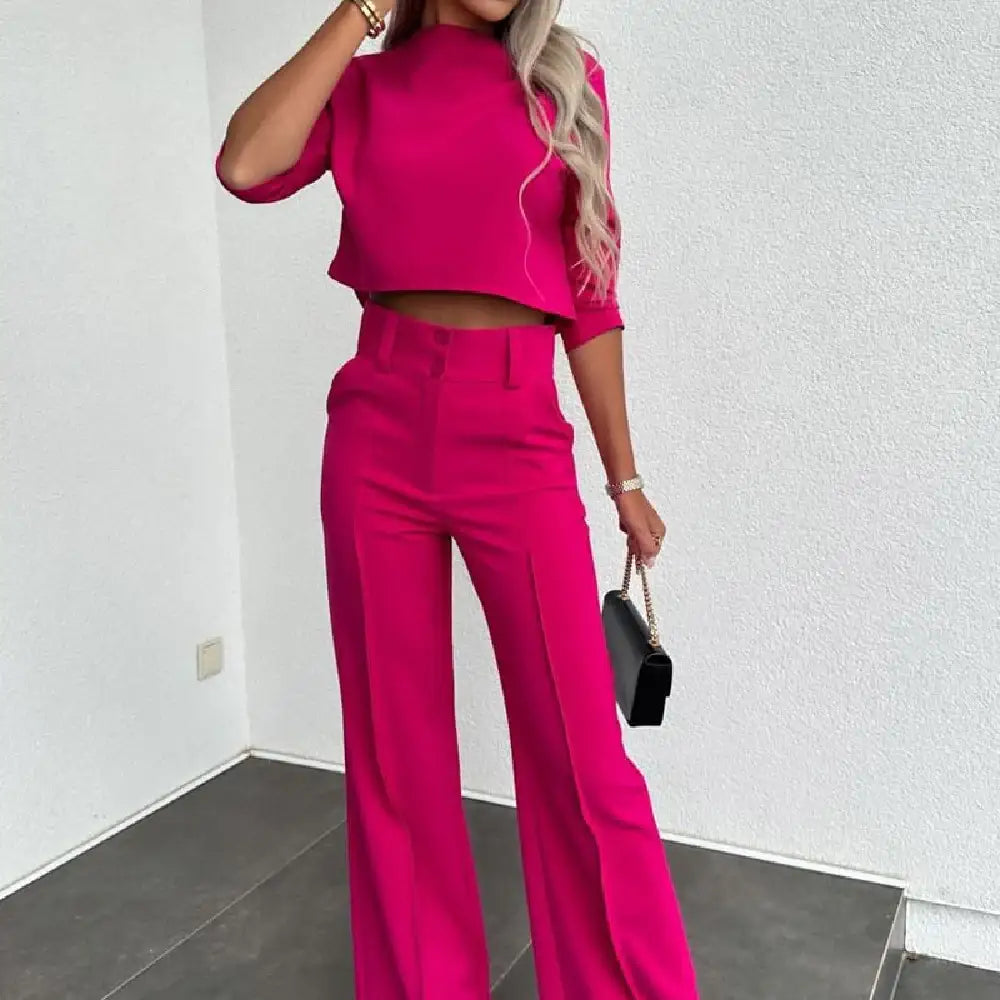 Modisches Oberteil mit High Waist Weitem Bein Design - Damenmode online kaufen | Isabell Boutique