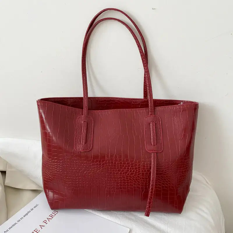 Modische Schlichte Großformatige Ein-Schulter Tote Bag - Damenmode online kaufen | Isabell Boutique