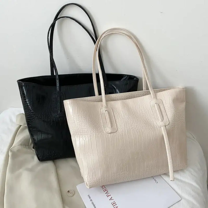 Modische Schlichte Großformatige Ein-Schulter Tote Bag - Damenmode online kaufen | Isabell Boutique