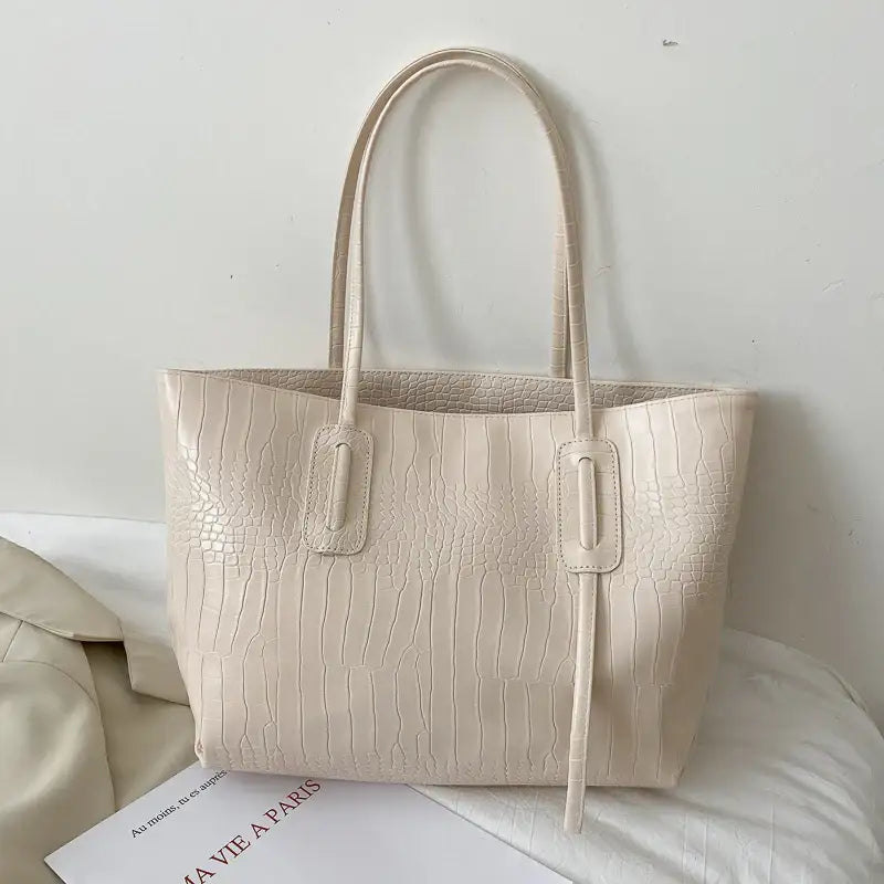 Modische Schlichte Großformatige Ein-Schulter Tote Bag - Damenmode online kaufen | Isabell Boutique