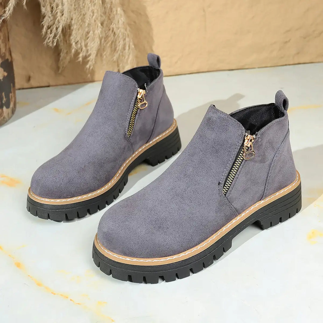 Damen Chunky Ankle Boots mit Reißverschluss – Herbst/Winter - Damenmode online kaufen | Isabell Boutique