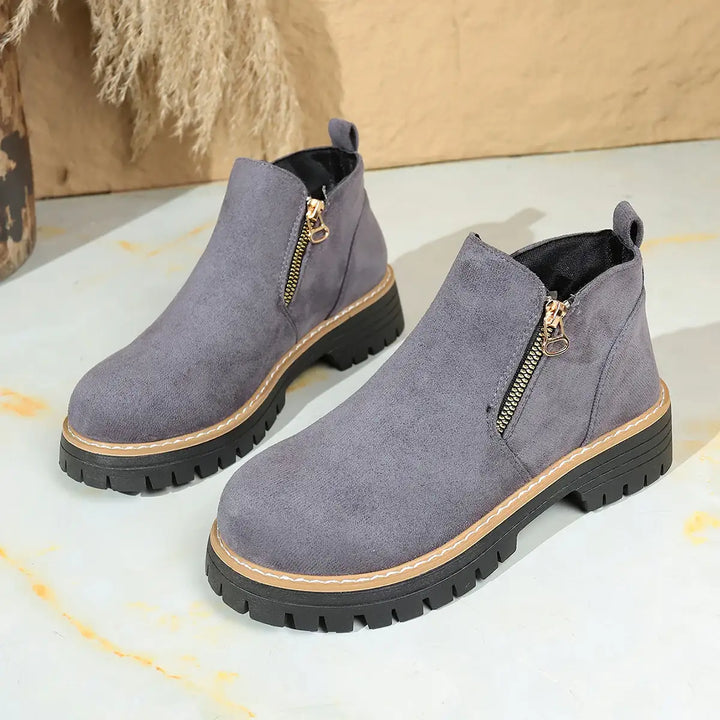 Damen Chunky Ankle Boots mit Reißverschluss – Herbst/Winter - Damenmode online kaufen | Isabell Boutique