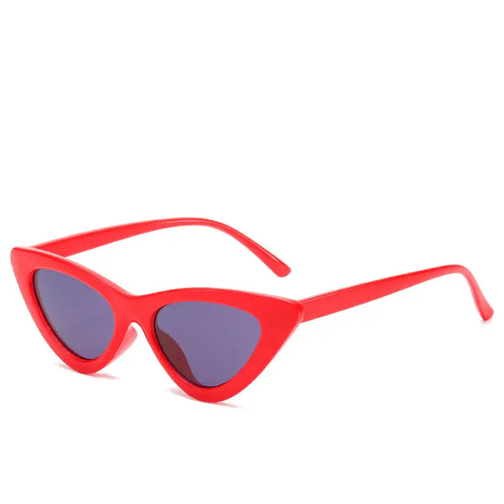 Rote Cat-Eye-Sonnenbrille mit dunklen Gläsern, Damen, IsabellBoutique030
