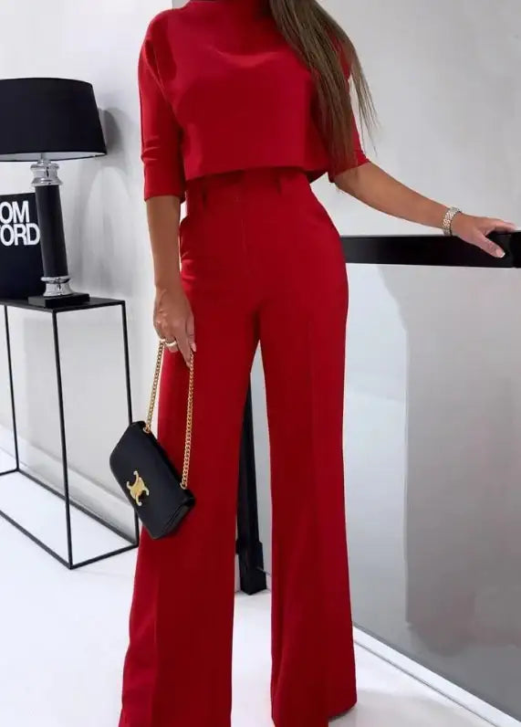 Modisches Oberteil mit High Waist Weitem Bein Design - Damenmode online kaufen | Isabell Boutique