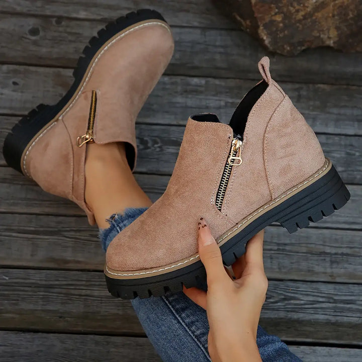 Damen Chunky Ankle Boots mit Reißverschluss – Herbst/Winter - Damenmode online kaufen | Isabell Boutique