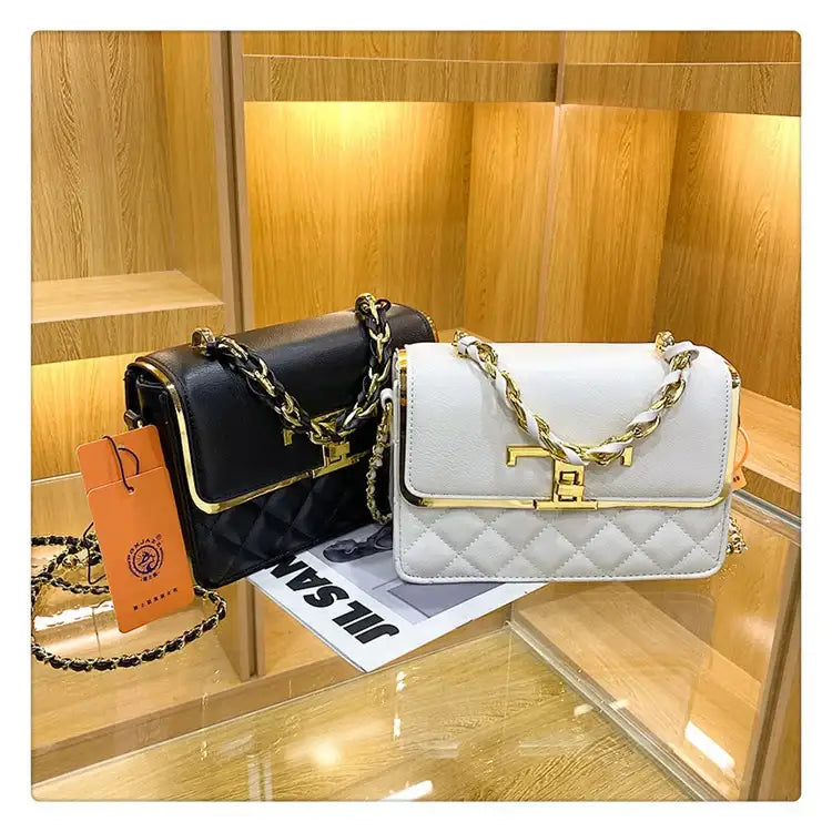 Handtasche mit Diamantkette – Elegante und Stilvolle Schultertasche - Damenmode online kaufen | Isabell Boutique