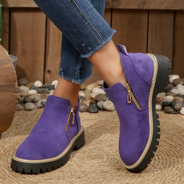 Damen Chunky Ankle Boots mit Reißverschluss – Herbst/Winter - Damenmode online kaufen | Isabell Boutique