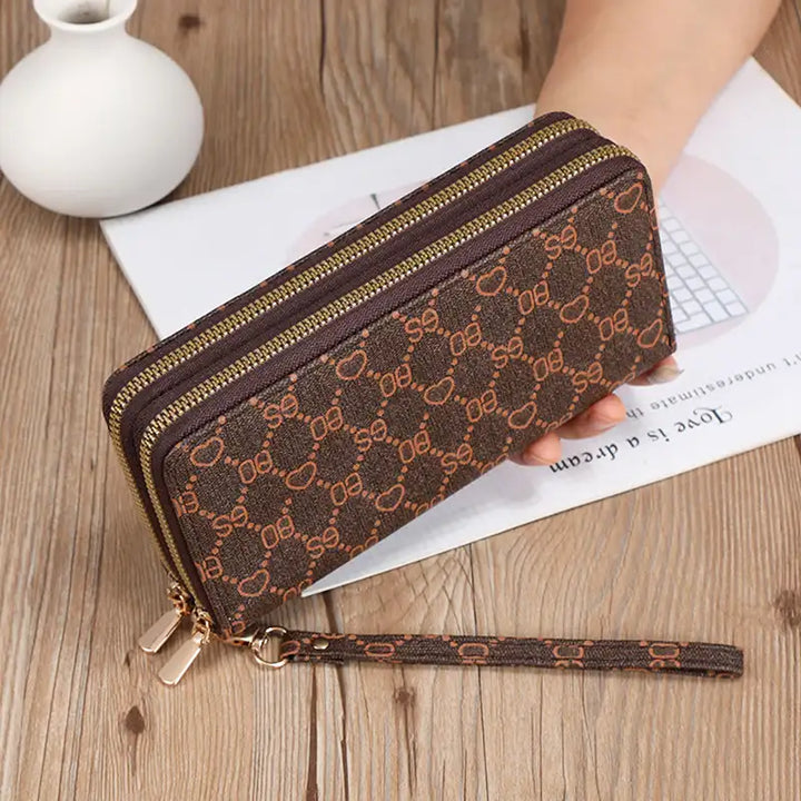 Lange Geldbörse Clutch Handytasche Münzfach Reißverschluss Portemonnaie - Damenmode online kaufen | Isabell Boutique