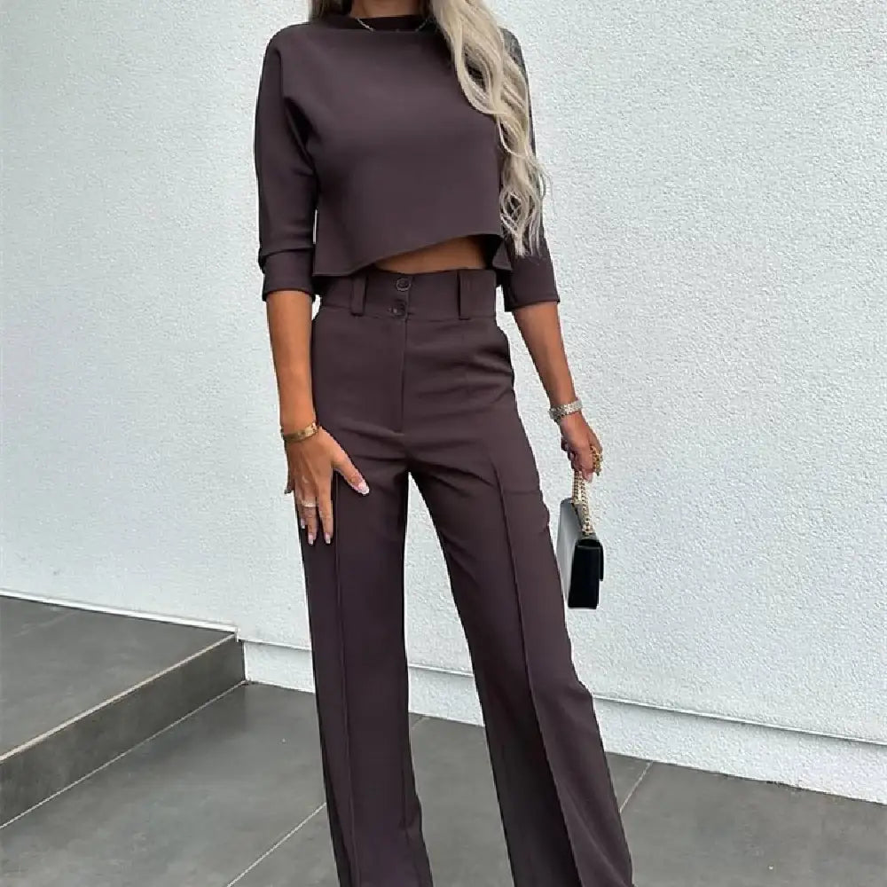 Modisches Oberteil mit High Waist Weitem Bein Design - Damenmode online kaufen | Isabell Boutique