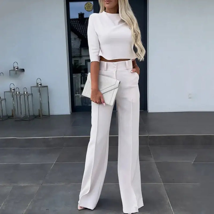 Modisches Oberteil mit High Waist Weitem Bein Design - Damenmode online kaufen | Isabell Boutique