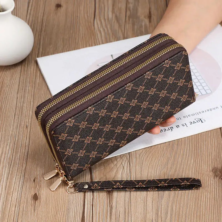 Lange Geldbörse Clutch Handytasche Münzfach Reißverschluss Portemonnaie - Damenmode online kaufen | Isabell Boutique