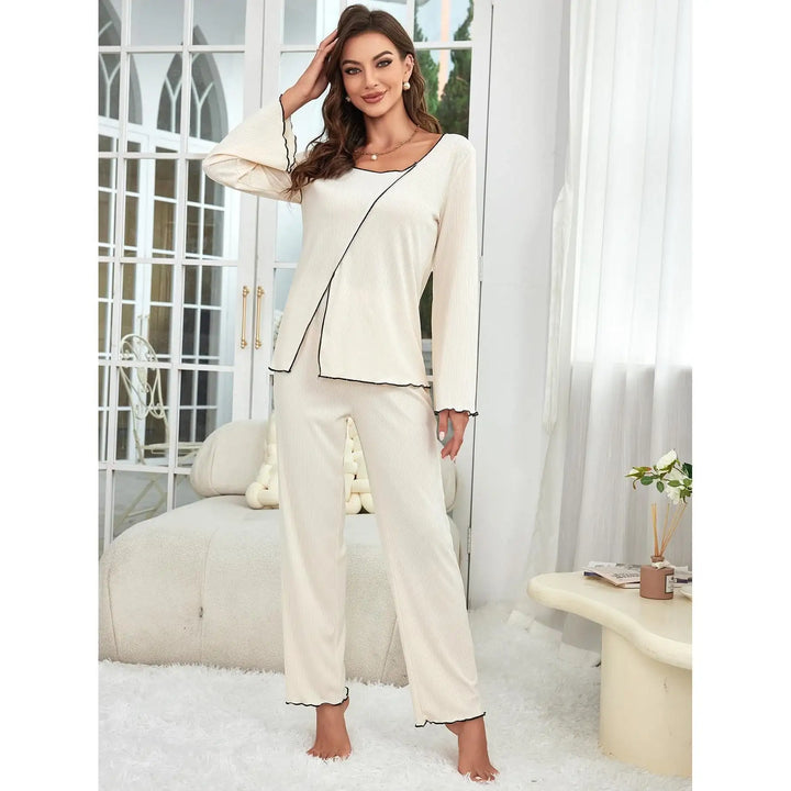 Damen Homewear Set – Langärmliger Pyjamaanzug - Damenmode online kaufen | Isabell Boutique