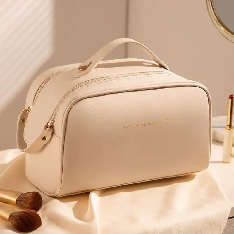 Karierte Damen Kosmetiktasche mit Großem Fassungsvermögen – Tragbar - Damenmode online kaufen | Isabell Boutique