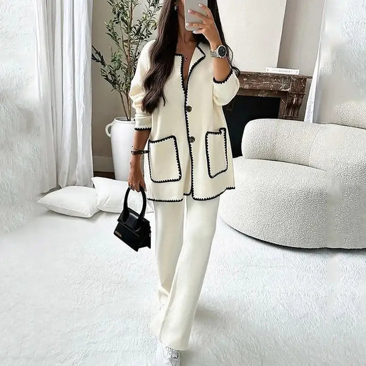 Damenmode Casual Locker Einfarbiger Zweiteiliger Anzug-Set - Damenmode online kaufen | Isabell Boutique