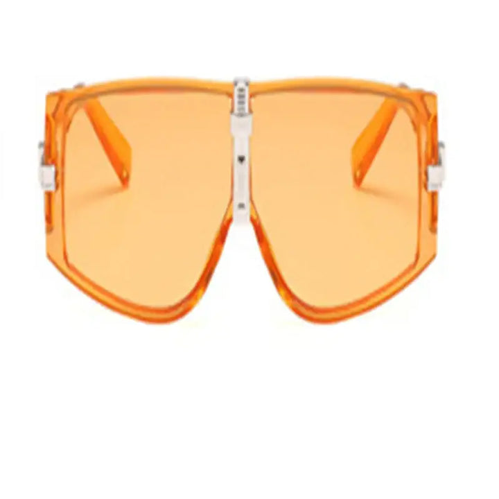Orangefarbene Sonnenbrille mit breitem Rahmen, IsabellBoutique030