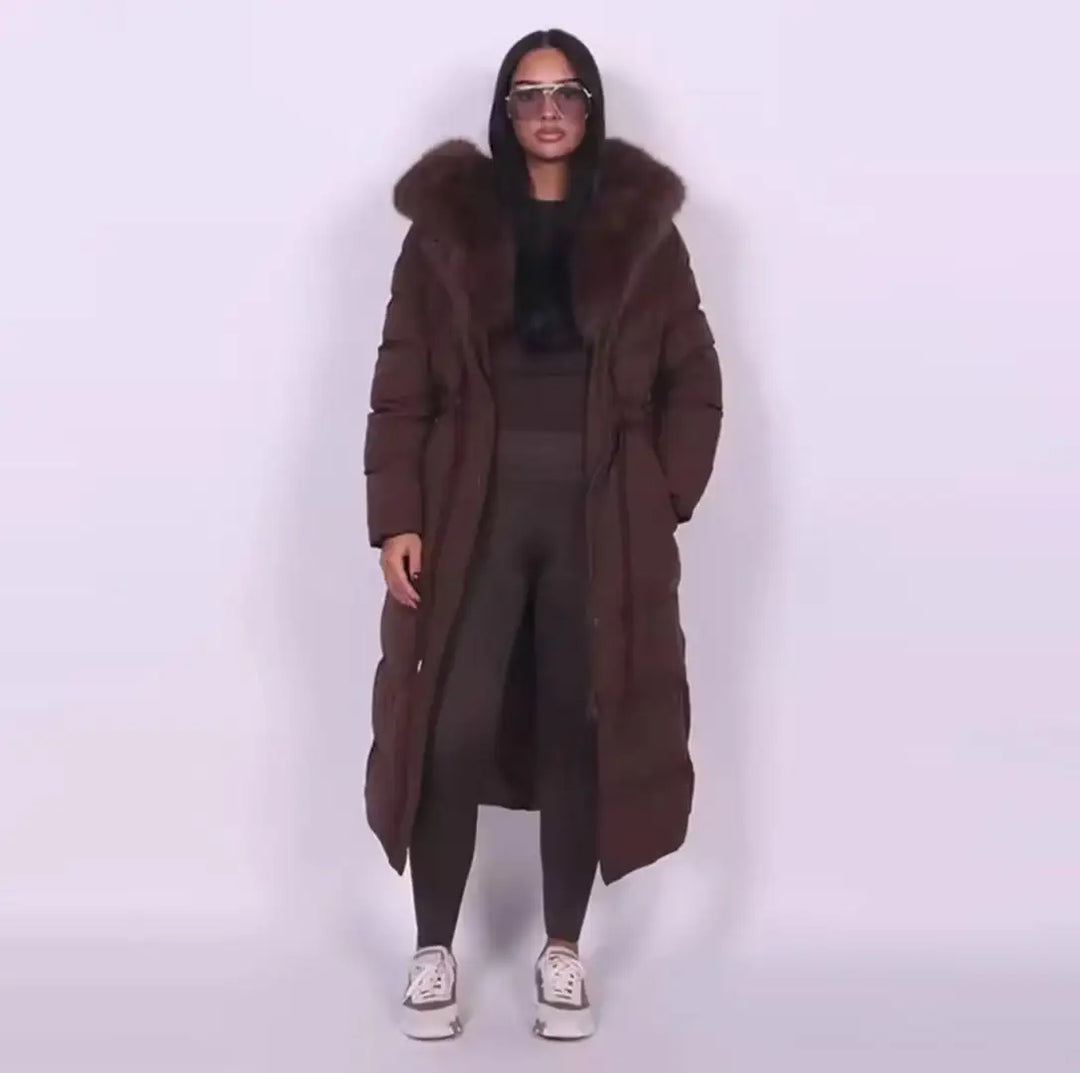 Stilvoller, warmer Damenmantel mit Pelzkragen - Damenmode online kaufen | Isabell Boutique