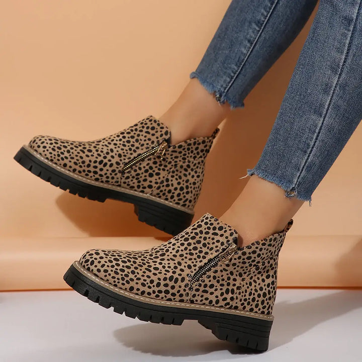 Damen Chunky Ankle Boots mit Reißverschluss – Herbst/Winter - Damenmode online kaufen | Isabell Boutique