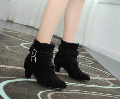 Damen High Heels Pumps – Leder, warm gefüttert, Herbst/Winter, Freizeit, knöchelhohe Stiefeletten - Damenmode online kaufen | Isabell Boutique