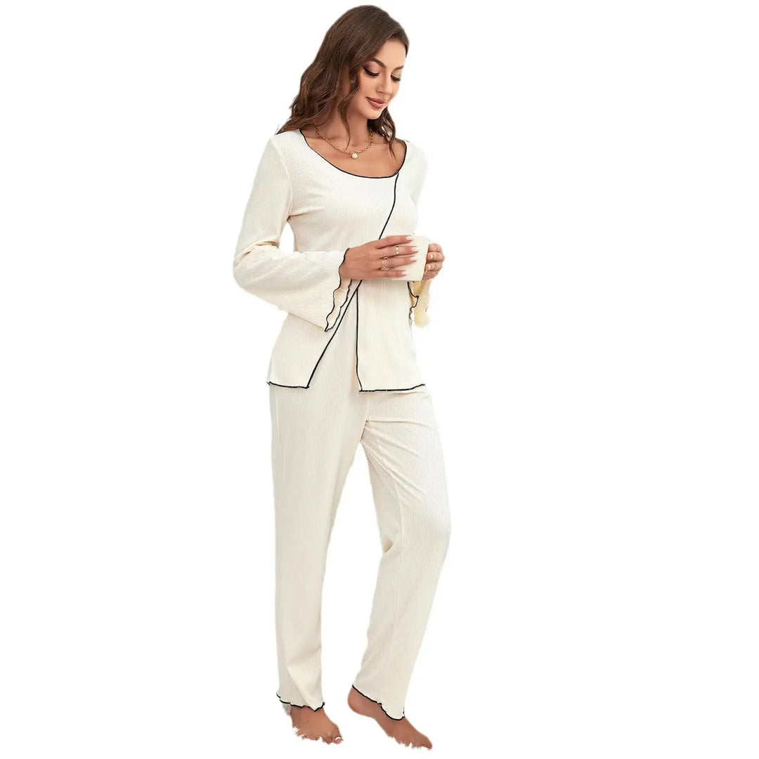 Damen Homewear Set – Langärmliger Pyjamaanzug - Damenmode online kaufen | Isabell Boutique
