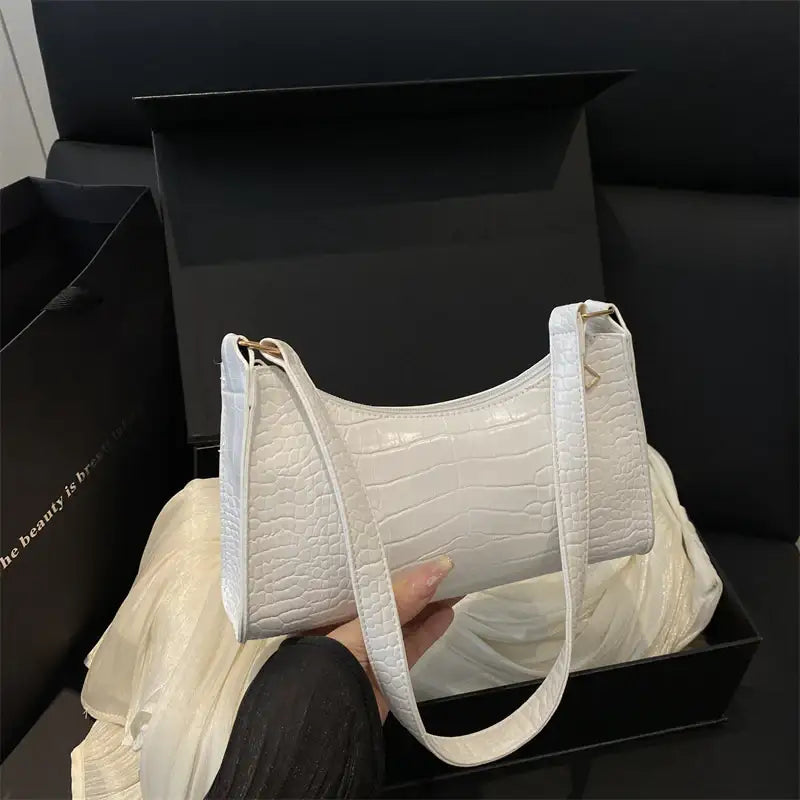 French-style Minimalist Textured Fashionable Tote And Shoulder Bag - Damenmode online kaufen | Isabell Boutique