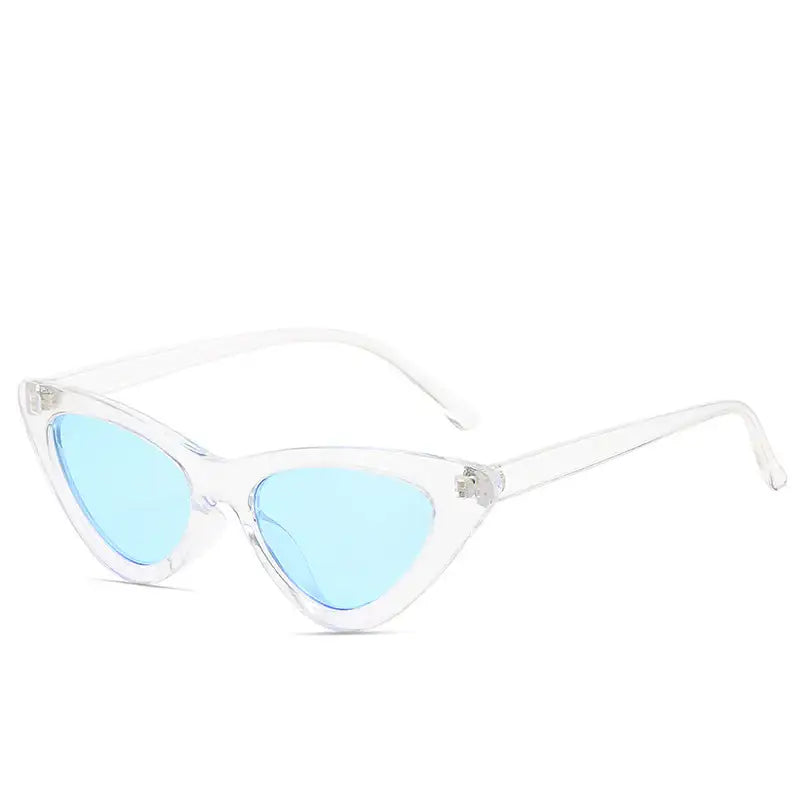 Transparente Cat-Eye-Sonnenbrille mit blauen Gläsern, IsabellBoutique030