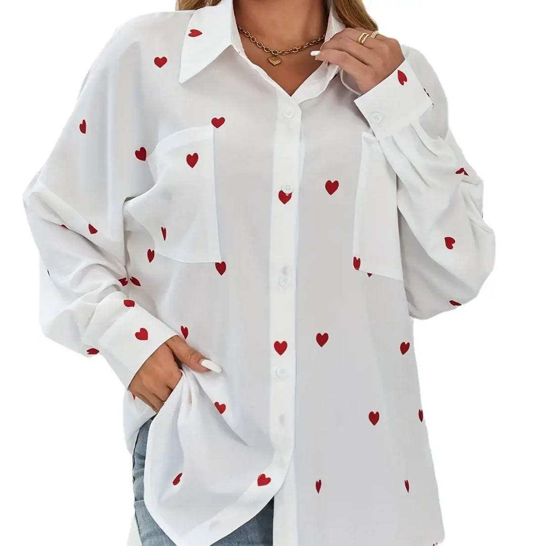 Lässige Damenbluse mit Love-Print in lockerem Schnitt für den Alltag - Damenmode online kaufen | Isabell Boutique
