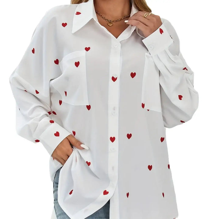Lässige Damenbluse mit Love-Print in lockerem Schnitt für den Alltag - Damenmode online kaufen | Isabell Boutique