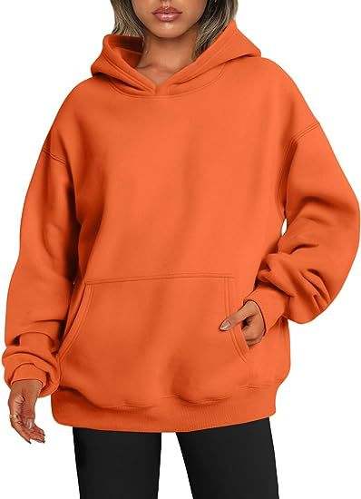 Damen Hoodie mit Taschen – Modisches Einfarbiges Oversize Sweatshirt mit Kapuze - Damenmode online kaufen | Isabell Boutique