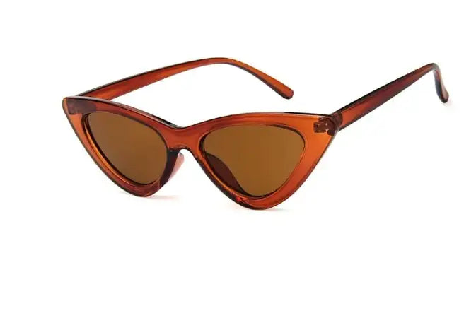 Katzenaugen-Sonnenbrille in Braun, Vintage-Stil, IsabellBoutique030