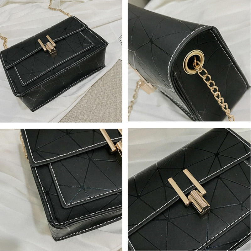 Damen-Schultertasche, Sommer-Neuheit, koreanische Version der Messenger-Bag, Handtasche mit Kette, Wild-Crack-Print, vielseitige Umhängetasche.