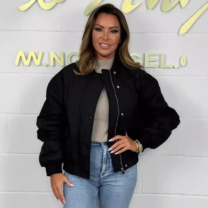 Damen-Pilotenjacke – gesteppte, gefütterte Jacke mit Reißverschluss - Damenmode online kaufen | Isabell Boutique