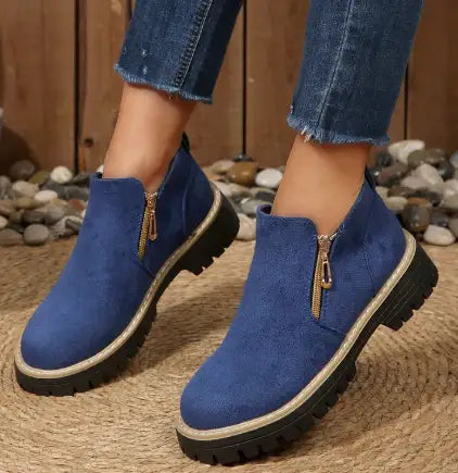 Damen Chunky Ankle Boots mit Reißverschluss – Herbst/Winter - Damenmode online kaufen | Isabell Boutique