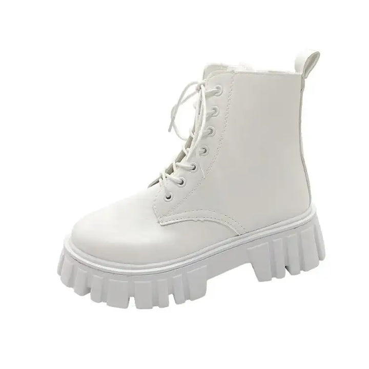 Damen Plateau-Stiefel mit Schnürung und seitlichem Reißverschluss - Damenmode online kaufen | Isabell Boutique