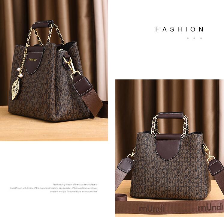 Vintage-Mode Handtasche für Damen mit Aufdruck