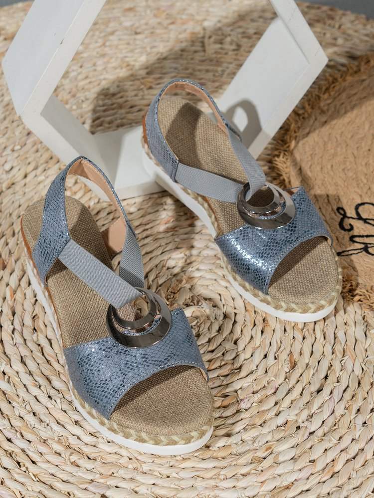 Sommerliche Damen Keilsandalen mit Hanfseil-Design und Peep-Toe - Damenmode online kaufen | Isabell Boutique