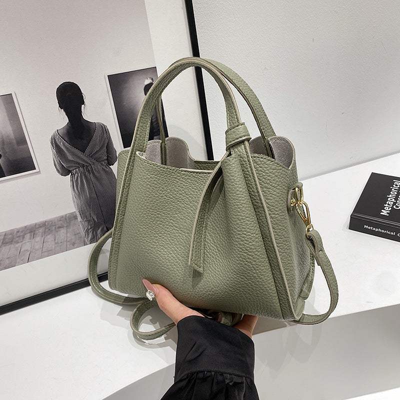 Italienisch Inspirierte Personalisierte Schlichte Ein-Schulter Achsel Bucket Bag Retro Umhängetasche im Korbdesign - Damenmode online kaufen | Isabell Boutique