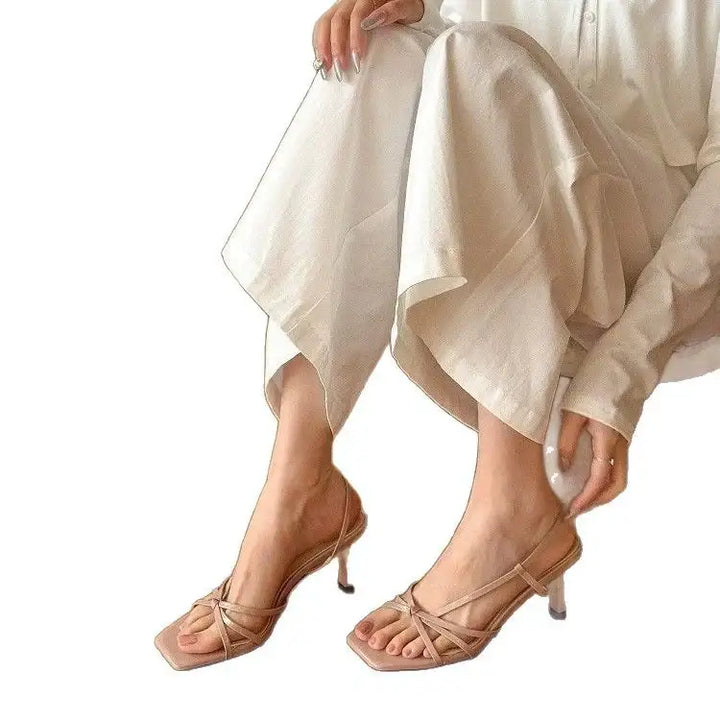 Glamouröse Damen Sandalen im Celebrity-Look mit Offener Zehenpartie - Damenmode online kaufen | Isabell Boutique
