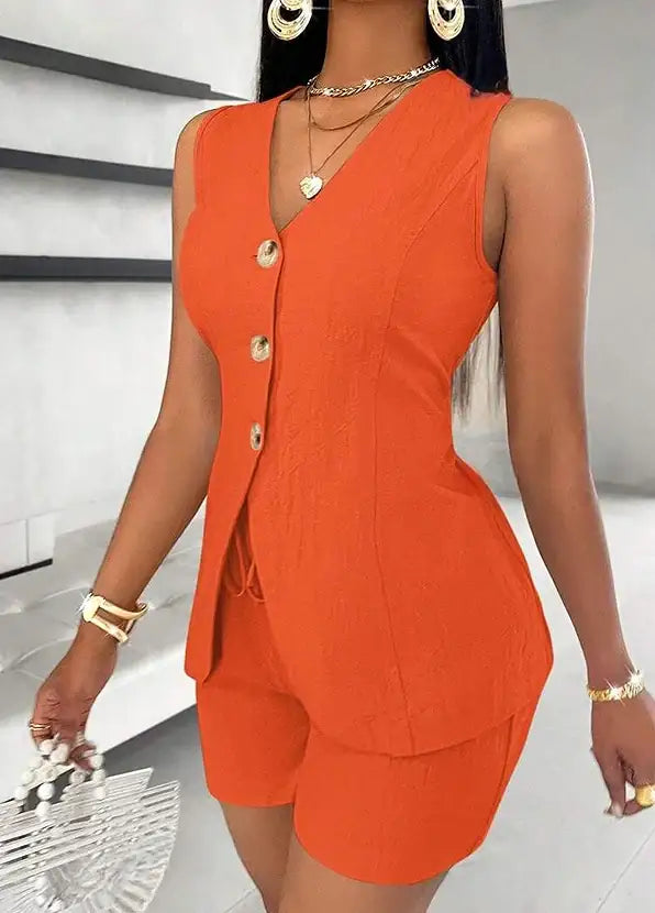 Modische und bequeme Damenbluse im europäischen und amerikanischen Stil mit Schnürdetail und kurzen Ärmeln - Damenmode online kaufen | Isabell Boutique