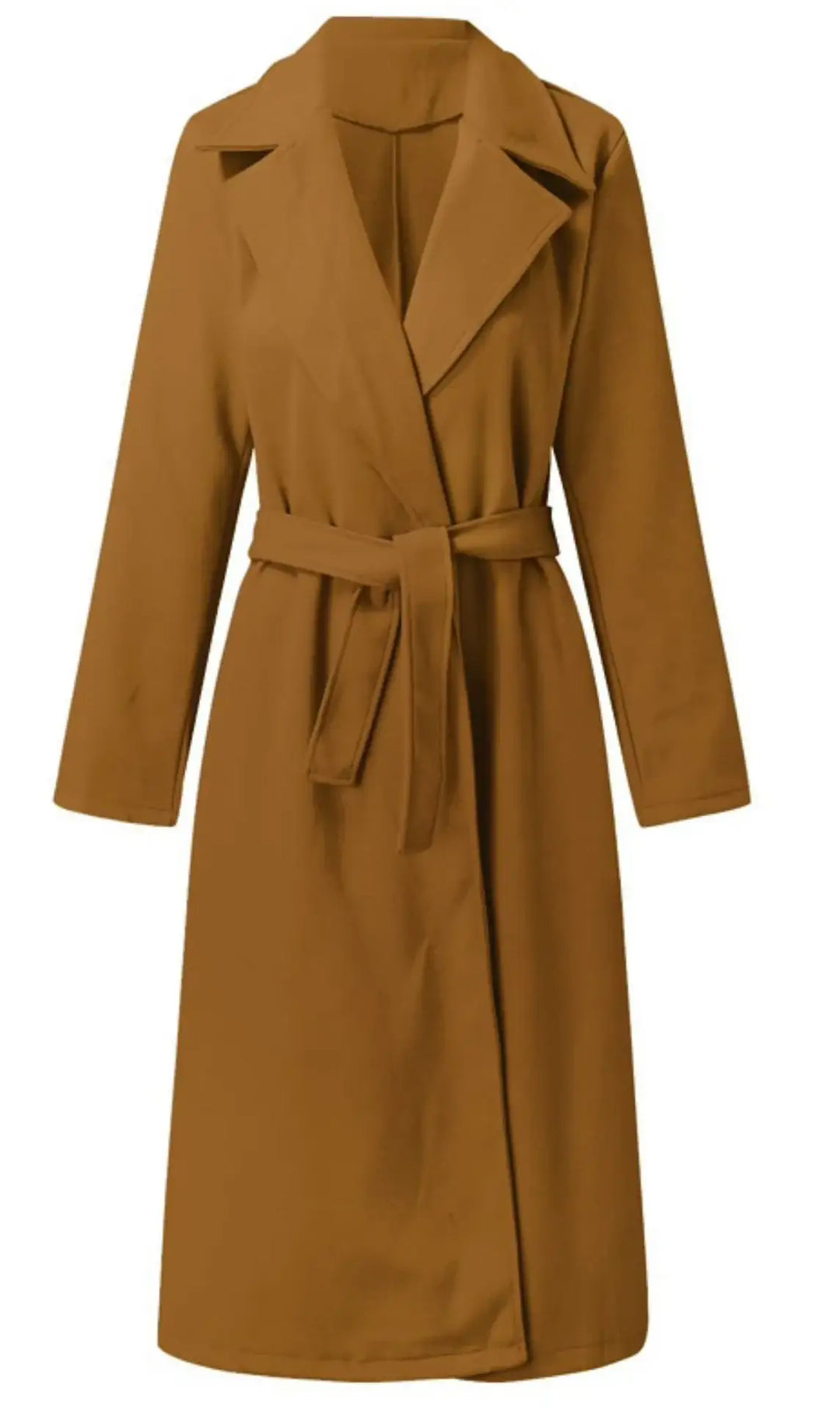 Senfgelber Trenchcoat, Gürtel, Mantel Damenmode, elegante Jacke, IsabellBoutique030
