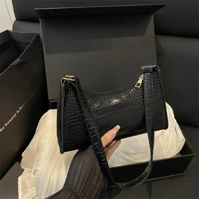 French-style Minimalist Textured Fashionable Tote And Shoulder Bag - Damenmode online kaufen | Isabell Boutique