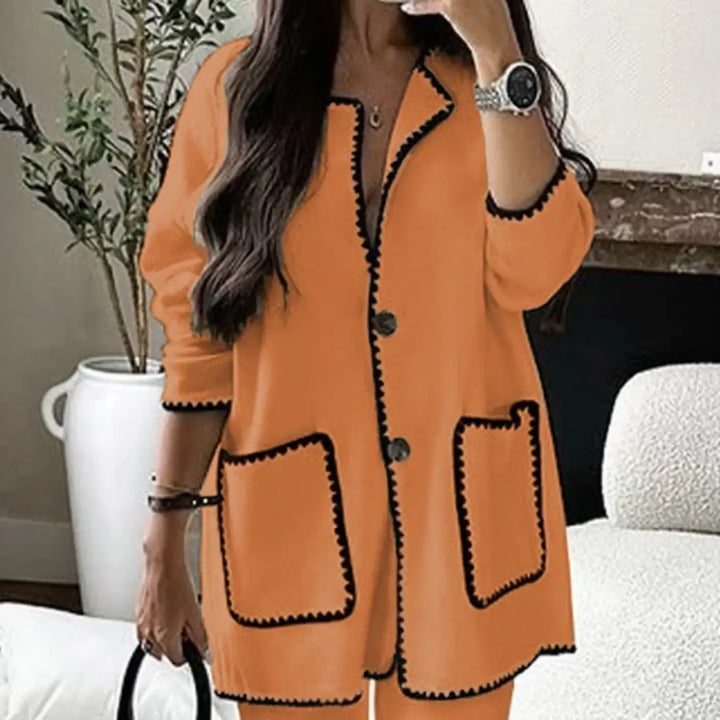 Damen Zweiteiler Set – Modischer Lässiger Lockerer Einfarbiger Anzug - Damenmode online kaufen | Isabell Boutique