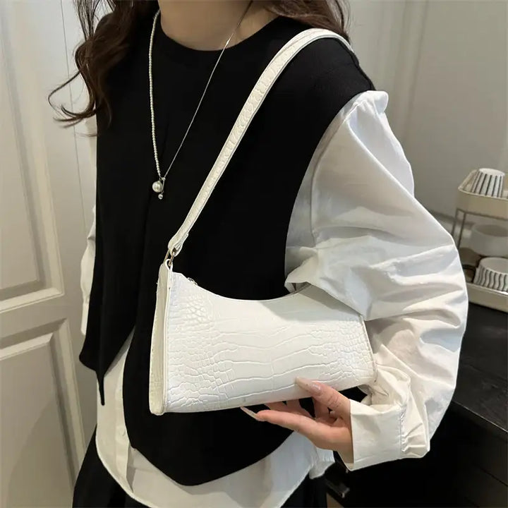 French-style Minimalist Textured Fashionable Tote And Shoulder Bag - Damenmode online kaufen | Isabell Boutique