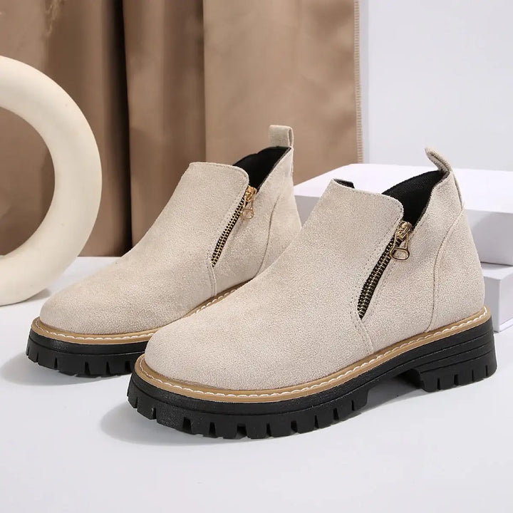 Damen Chunky Ankle Boots mit Reißverschluss – Herbst/Winter - Damenmode online kaufen | Isabell Boutique