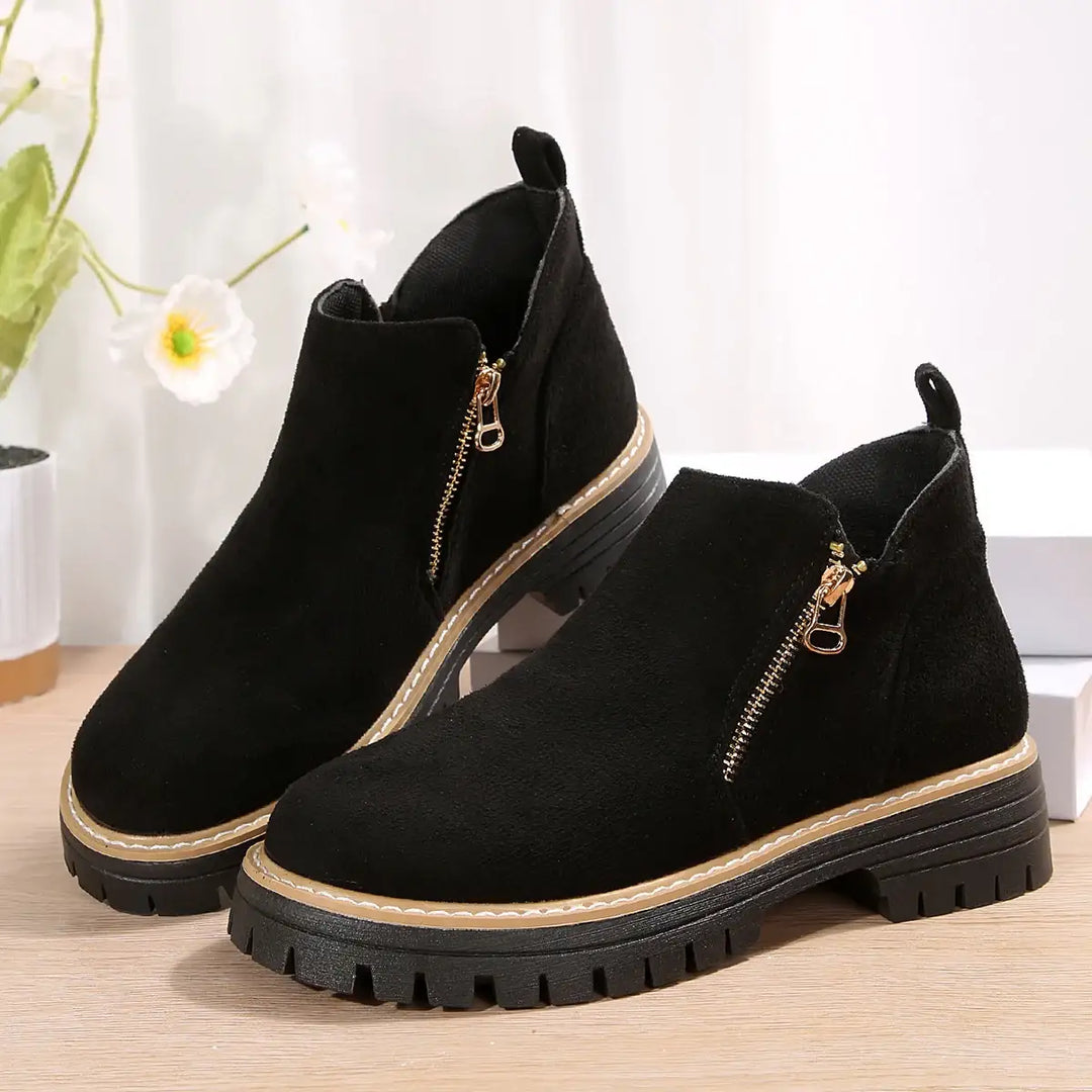 Damen Chunky Ankle Boots mit Reißverschluss – Herbst/Winter - Damenmode online kaufen | Isabell Boutique