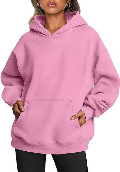 Damen Hoodie mit Taschen – Modisches Einfarbiges Oversize Sweatshirt mit Kapuze - Damenmode online kaufen | Isabell Boutique
