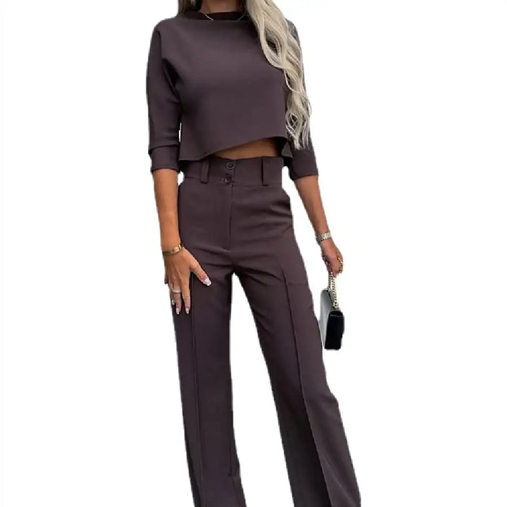 Modisches Oberteil mit High Waist Weitem Bein Design - Damenmode online kaufen | Isabell Boutique