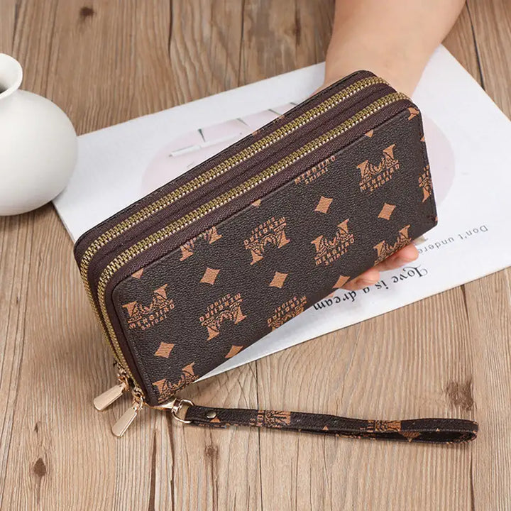 Lange Geldbörse Clutch Handytasche Münzfach Reißverschluss Portemonnaie - Damenmode online kaufen | Isabell Boutique