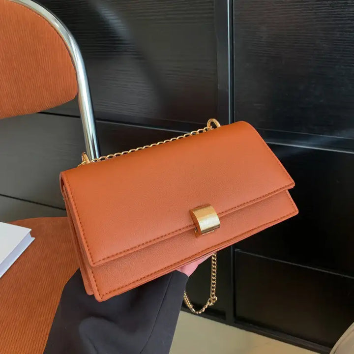 Beliebte kleine Damen-Umhängetasche im koreanischen Stil mit Ein-Schulter-Design und Kettenriemen (quadratisch) - Damenmode online kaufen | Isabell Boutique